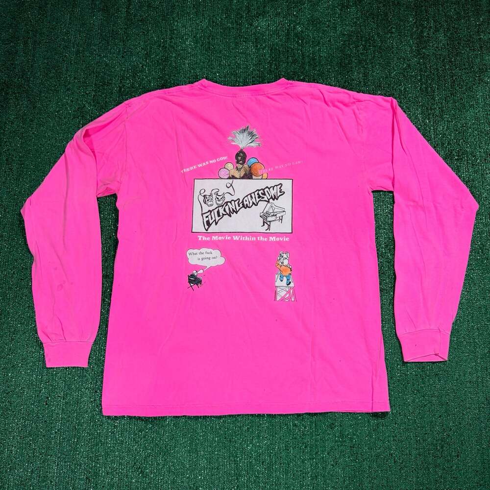 Men’s Skater F’ing Awesome Long Sleeve T-Shirt Large Punk Edgy FA